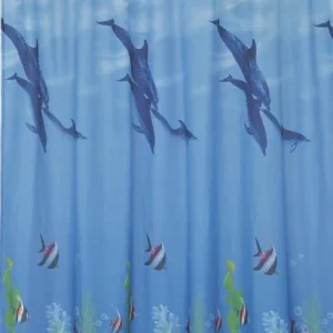 Zuhanyfüggöny - DOLPHIN - Impregnált textil - 180 x 200 cm
