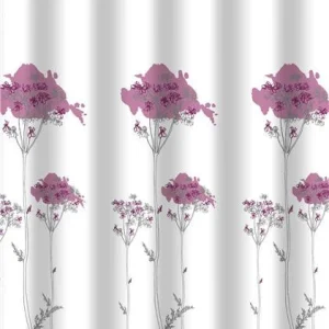 Zuhanyfüggöny - FLOWERS - Impregnált textil - 180 x 200 cm