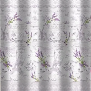 Zuhanyfüggöny - LEVANDE - Impregnált textil - 180 x 200 cm