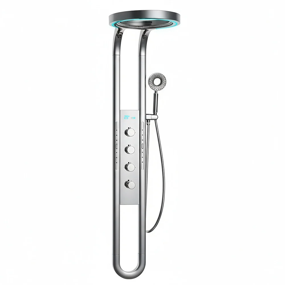 Aquajet hidromasszázs zuhanypanel króm