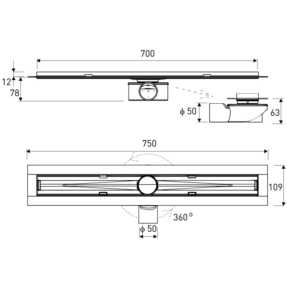 Axus Duo L 700 zuhanyfolyóka