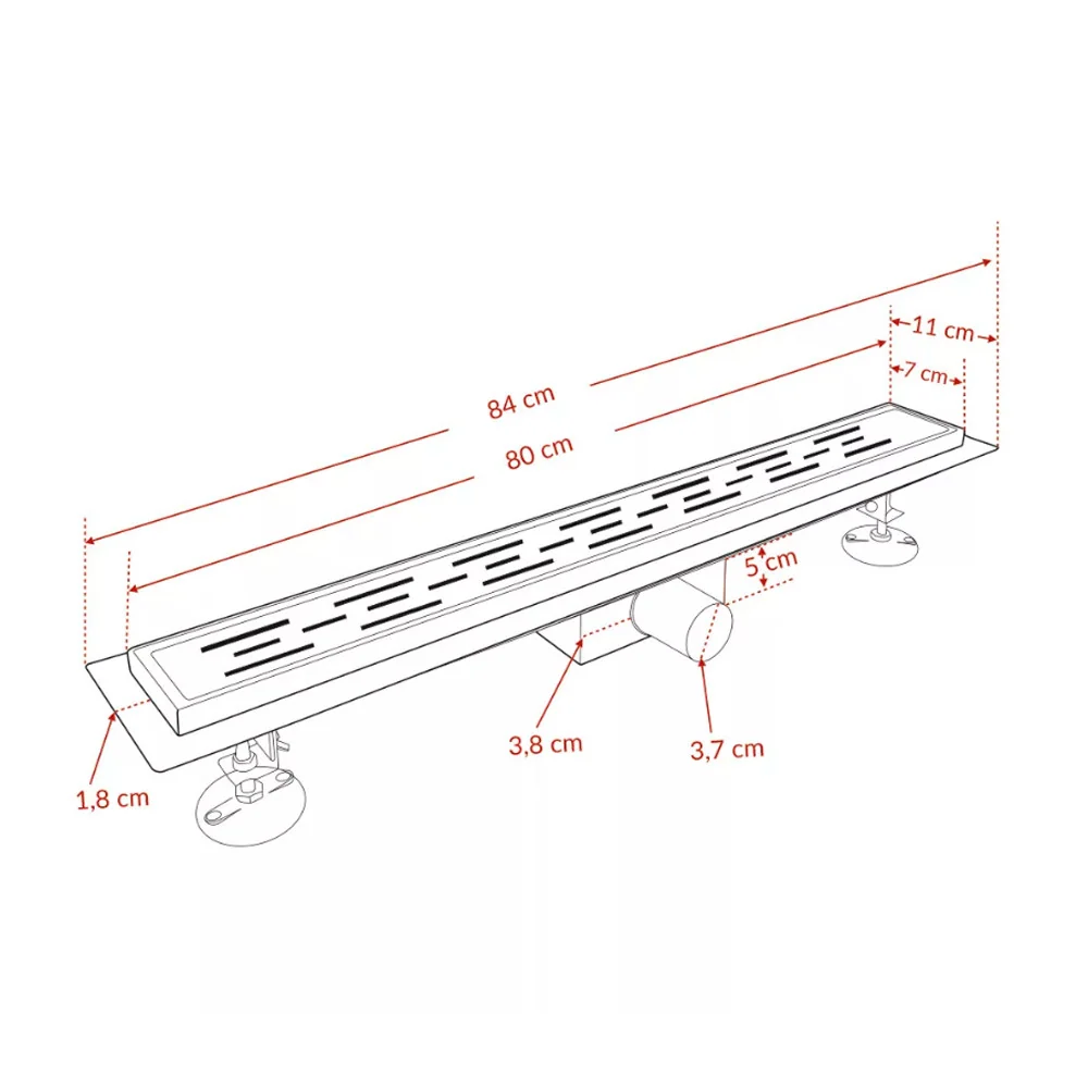Flow zuhanyfolyóka 80 fekete