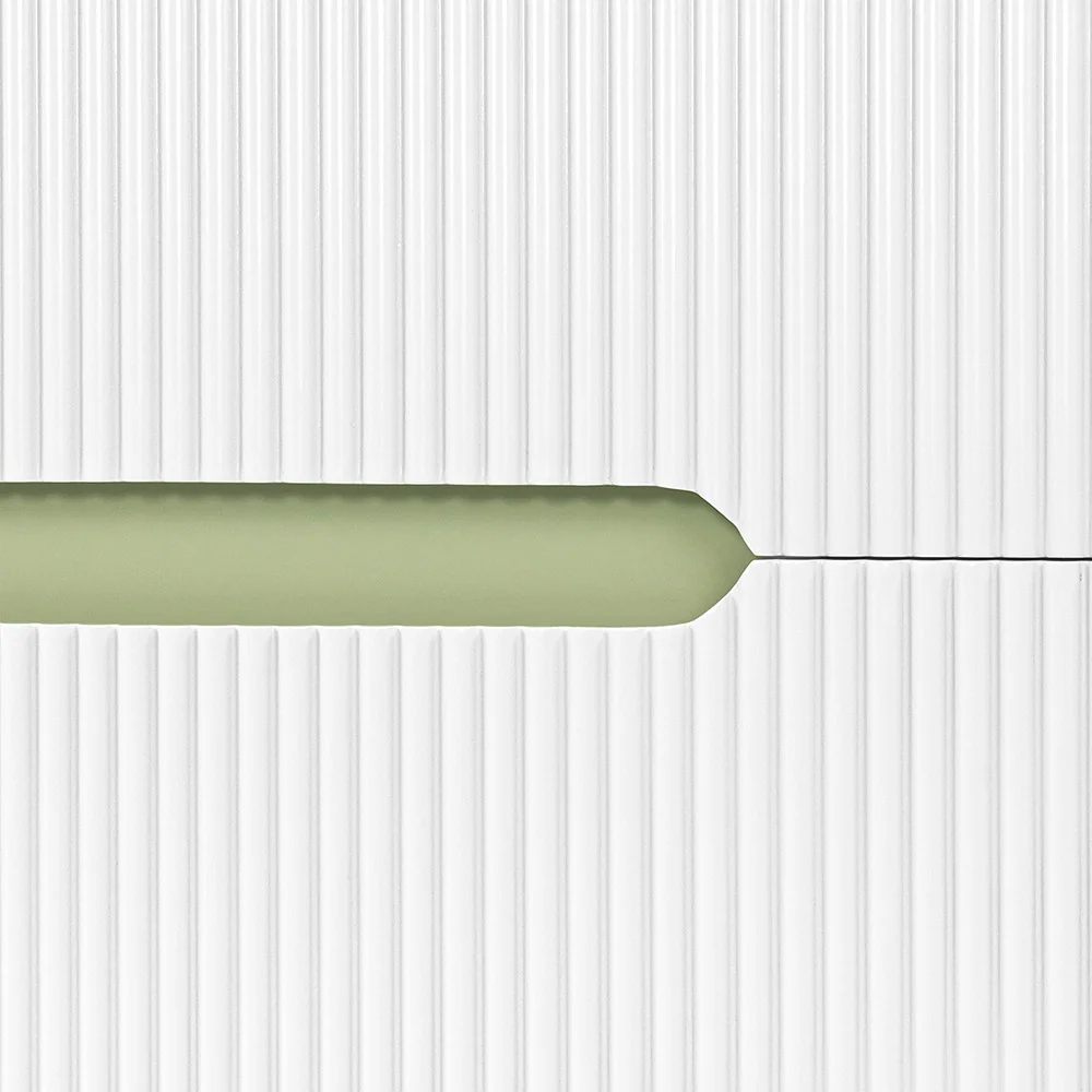 Trent Fürdőszobabútor 60 cm kerámia mosdóval (2 fiókos) tükörrel 60x80 cm pisztáciazöld-fehér