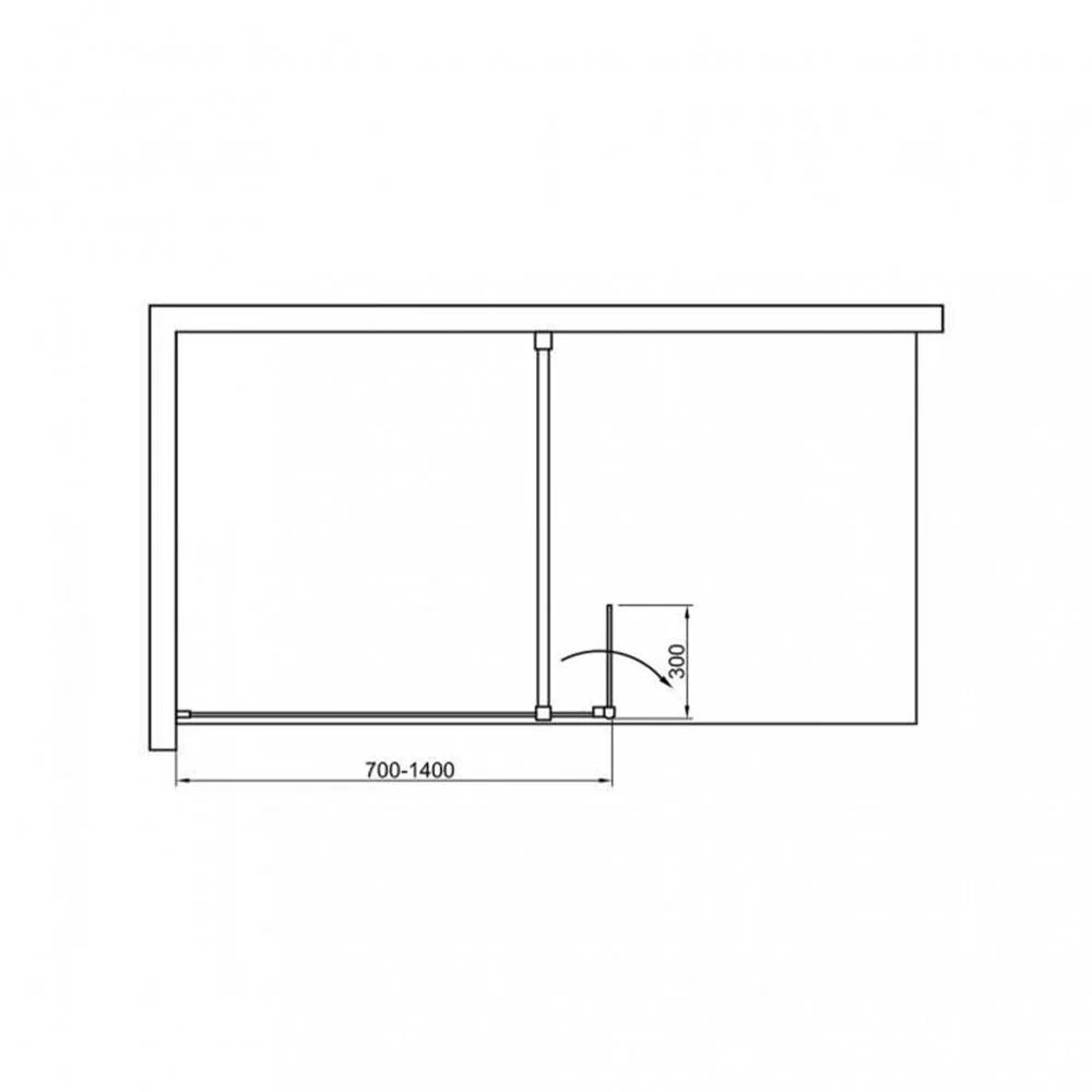 WI01-80 Walker walk zuhanyfal 80x195 cm, 8mm-es üveggel