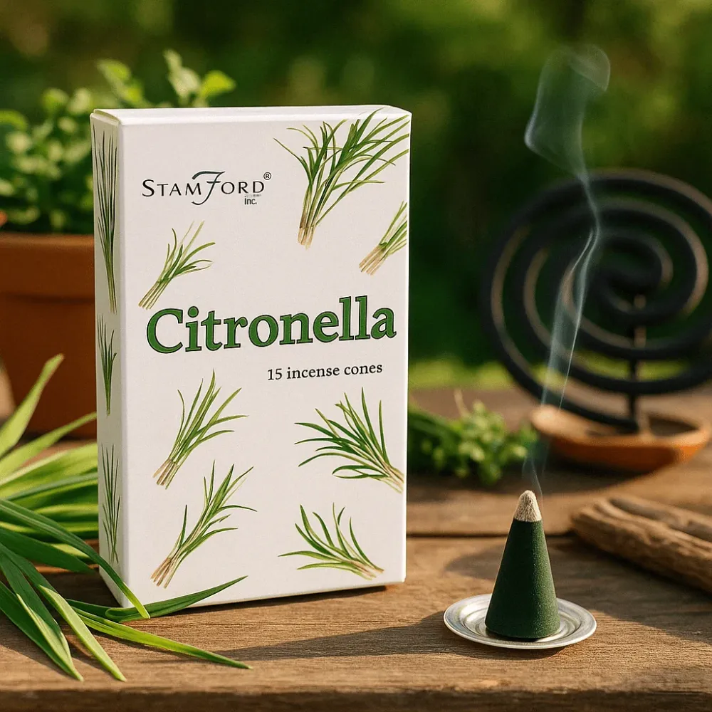 Citronella füstölő kúpok rovarriasztó, 15 kúp