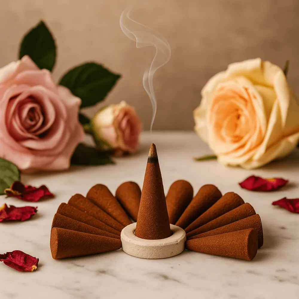 Dhoop Kúpok Friss Rózsa Nag Champa