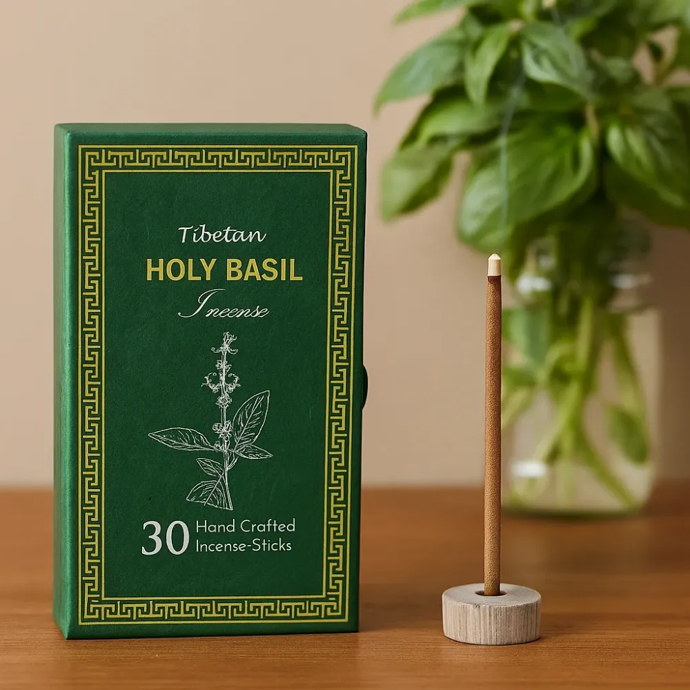 Füstölő ajándékszett Szent Bazsalikom Tulsi, 30 szál
