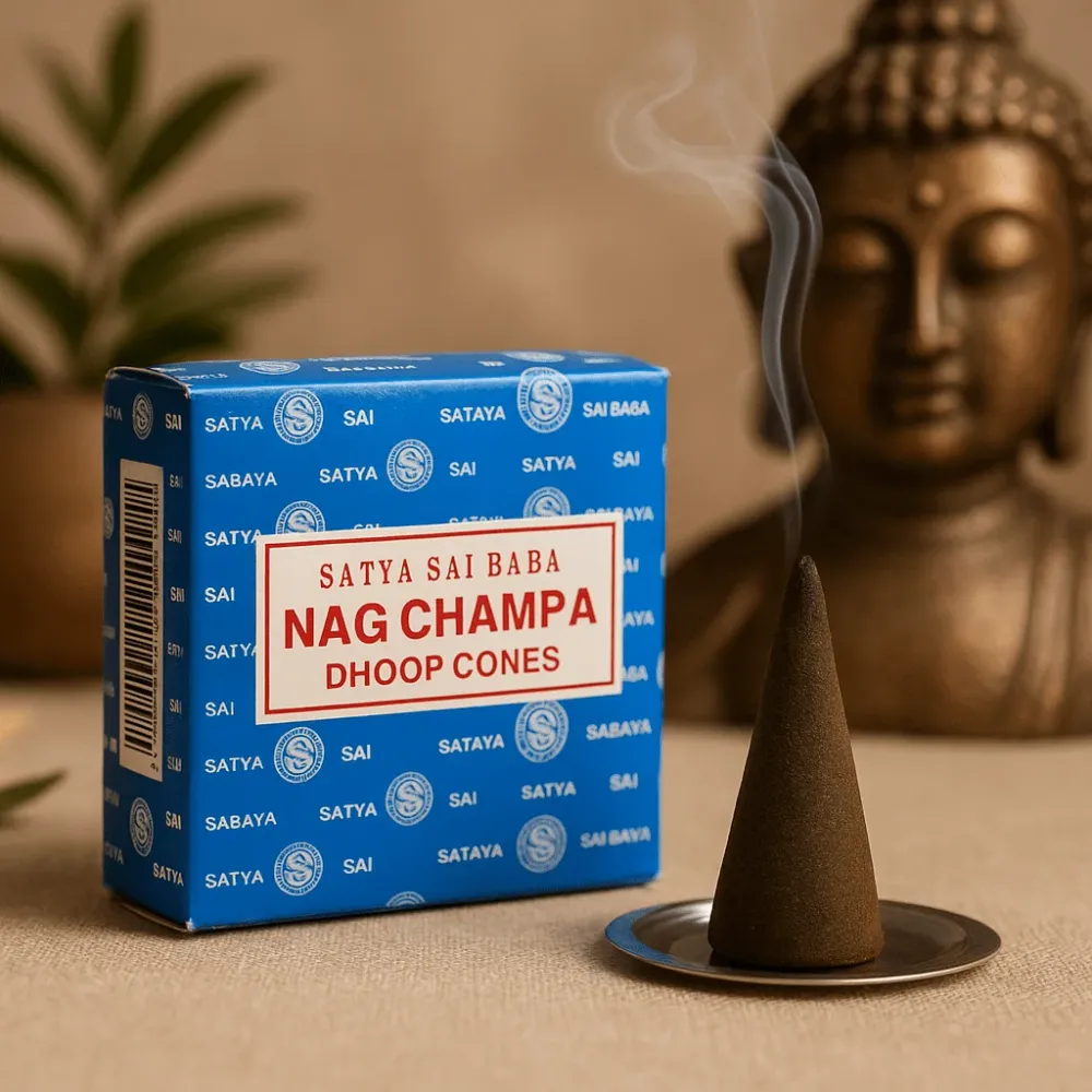 Nag Champa Dhoop Füstölő Kúpok 20 Perces Égési Idő