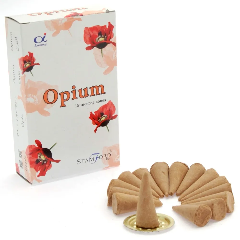 Opium füstölő kúpok 15 darab tartóval Stamford