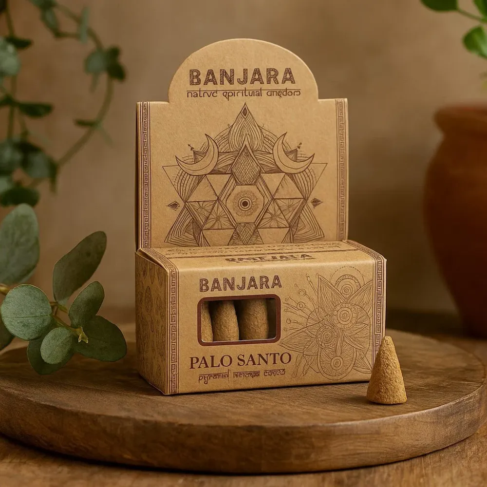 Palo Santo piramis füstölő kúpok 10 darab Banjara