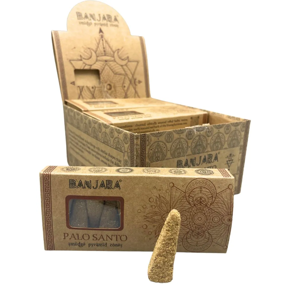 Palo Santo piramis füstölő kúpok 10 darab Banjara
