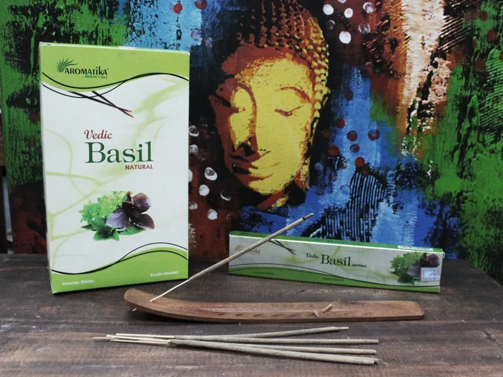 Bazsalikom Füstölőpálcikák Védikus Masala 12 darabos kiszerelés