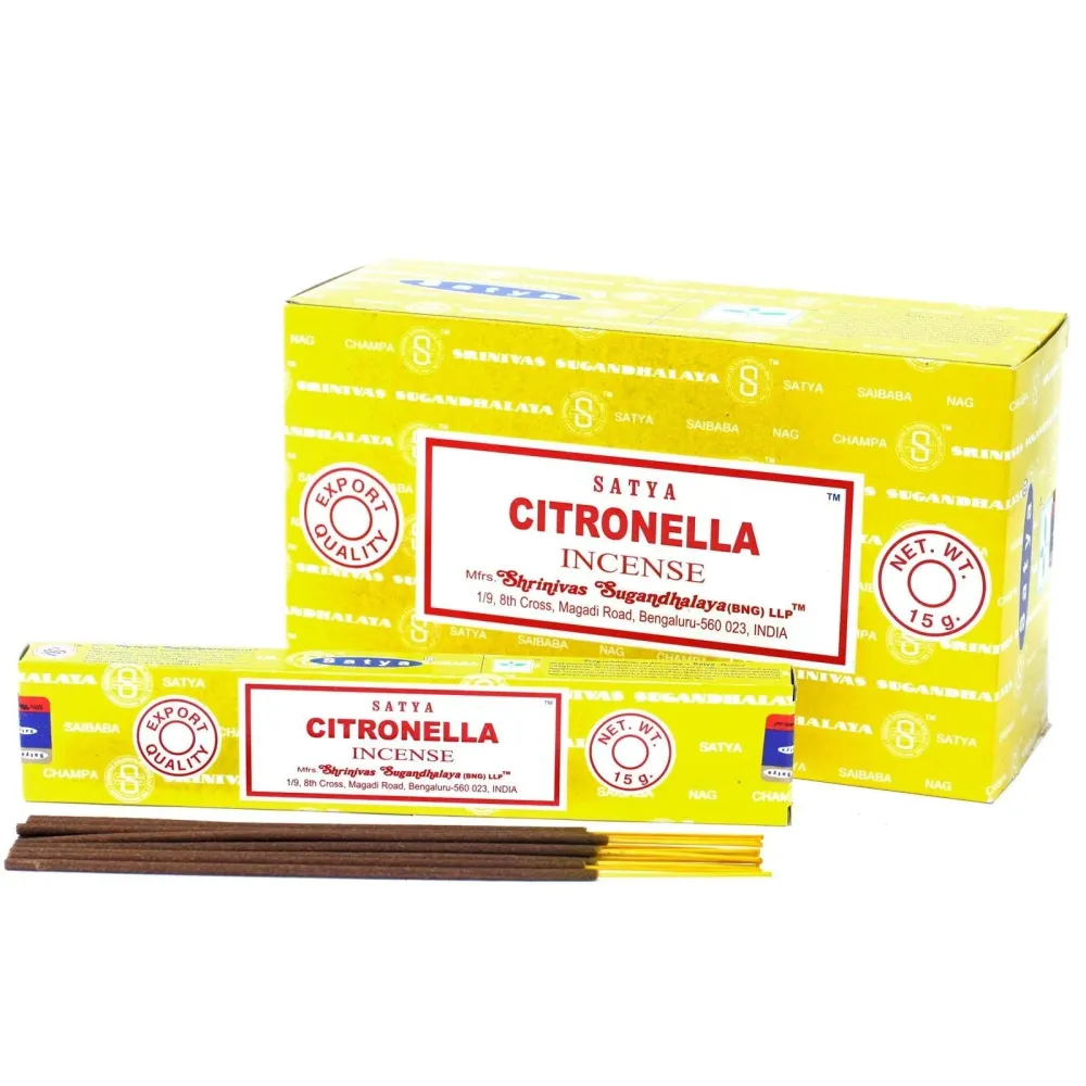 Citronella füstölőpálcikák 15g Satya