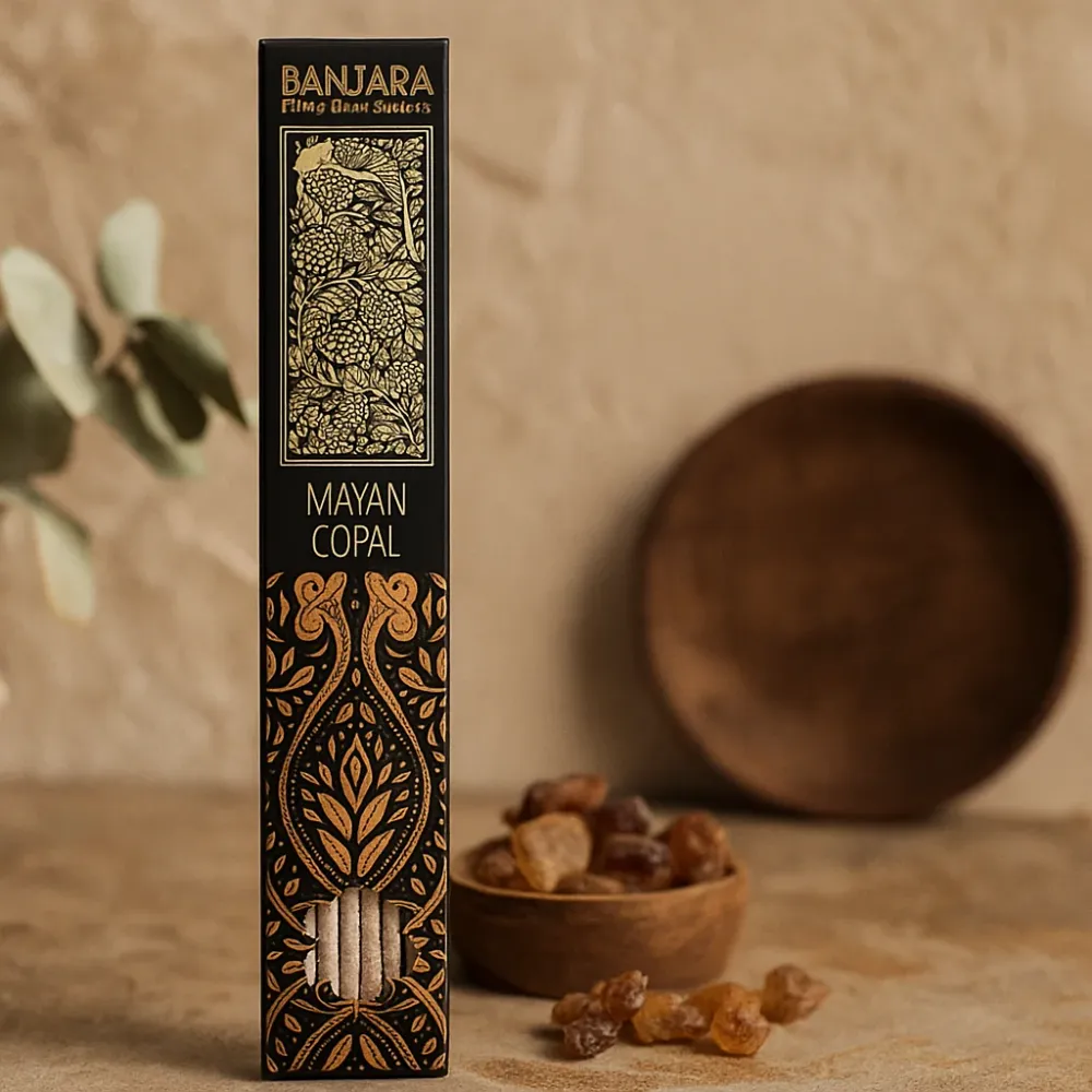 Copal füstölőpálcikák 8 darab extra hosszú tisztító Banjara