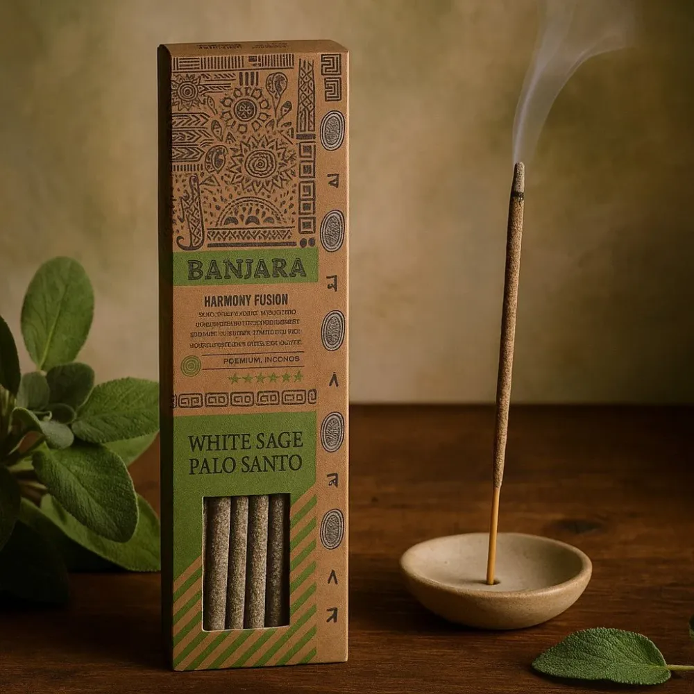 Palo Santo Fehér Zsálya Füstölő Pálcikák