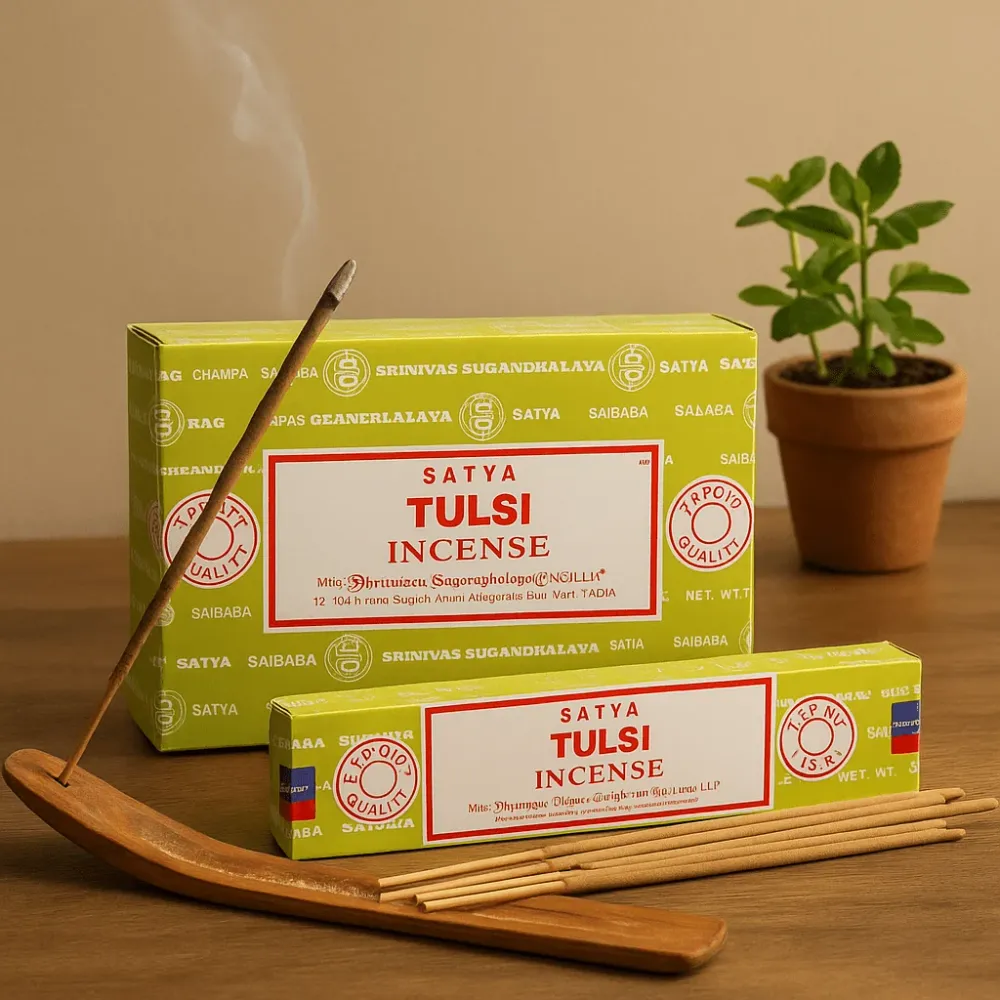 Tulsi füstölőpálcikák 15g Satya