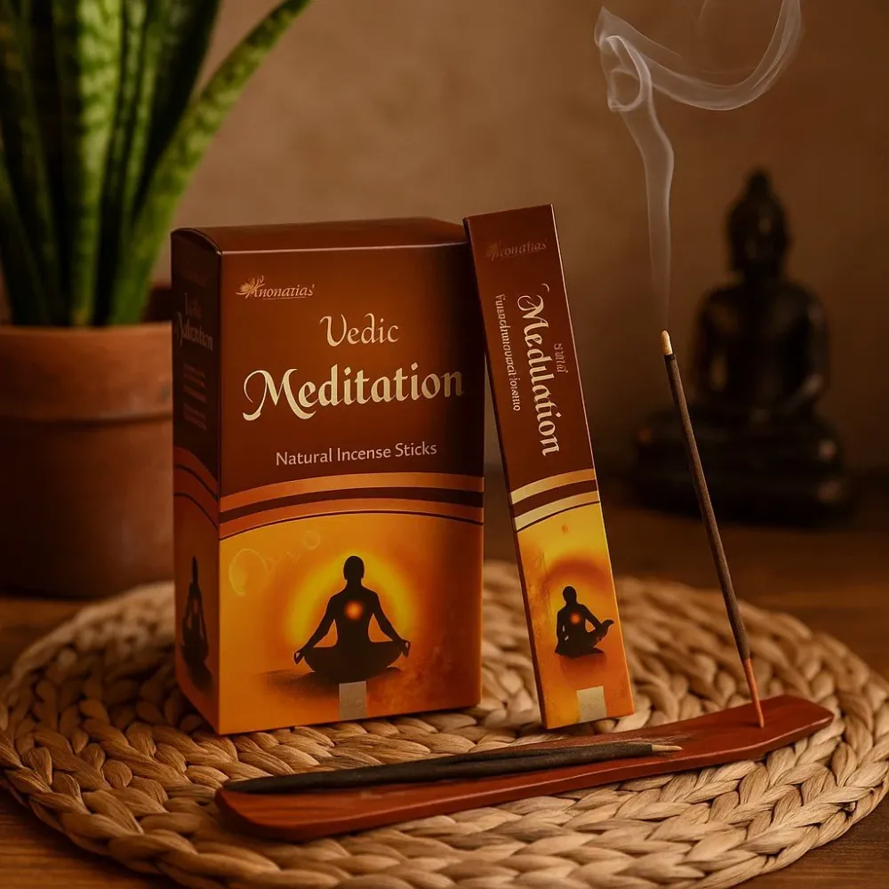 Védikus meditációs masala füstölőpálcikák, 12 pálcika Aromatika