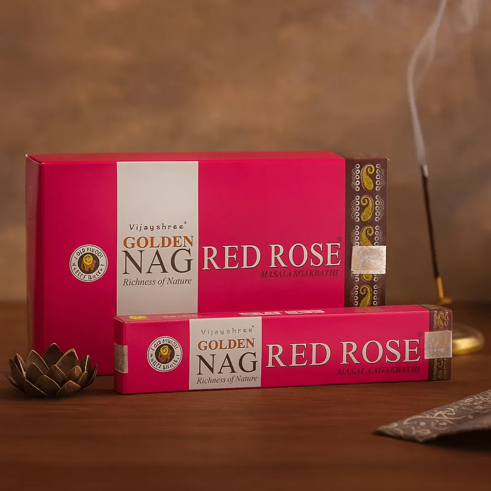 Vörös Rózsa Füstölőpálcikák 15g – Golden Nag