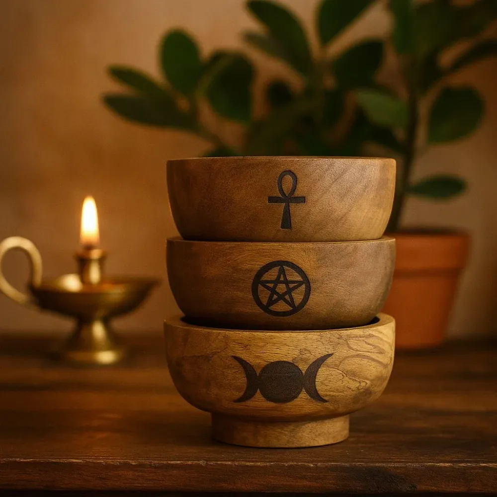 Füstölő Kúp Tartó – Fa Tál 11x6cm