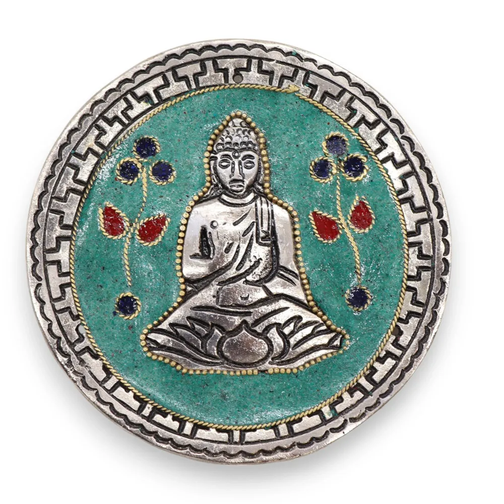 Füstölőpálca tartó Buddha zöld 10 cm