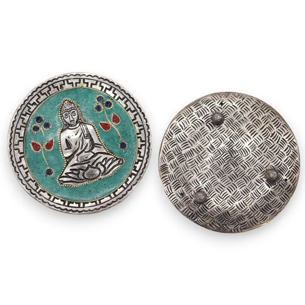 Füstölőpálca tartó Buddha zöld 10 cm