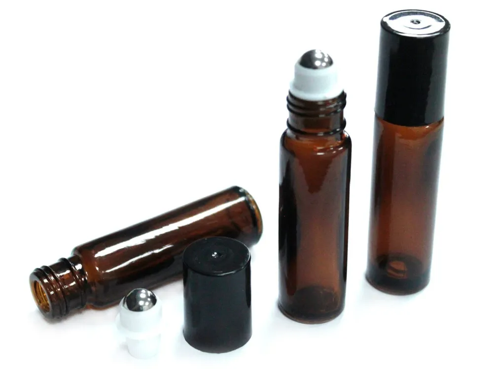 10ml borostyán illóolaj görgős üvegek