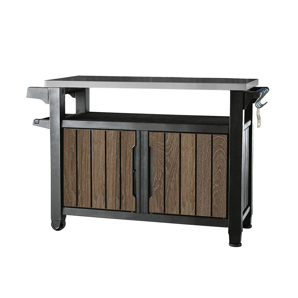 Decocoat unity műanyag xl kerti grill asztal 207l dió