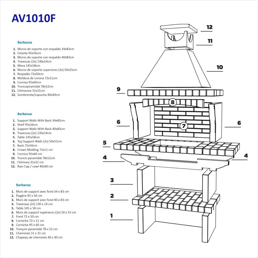 Téglagrill AV1010F