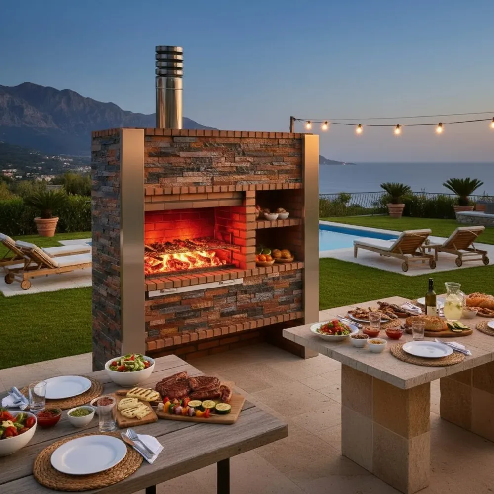 Kő- és téglából készült barbecue CS4030F