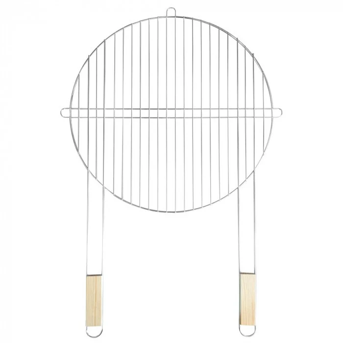 Kerek grillrács fa fogantyúval 51 cm