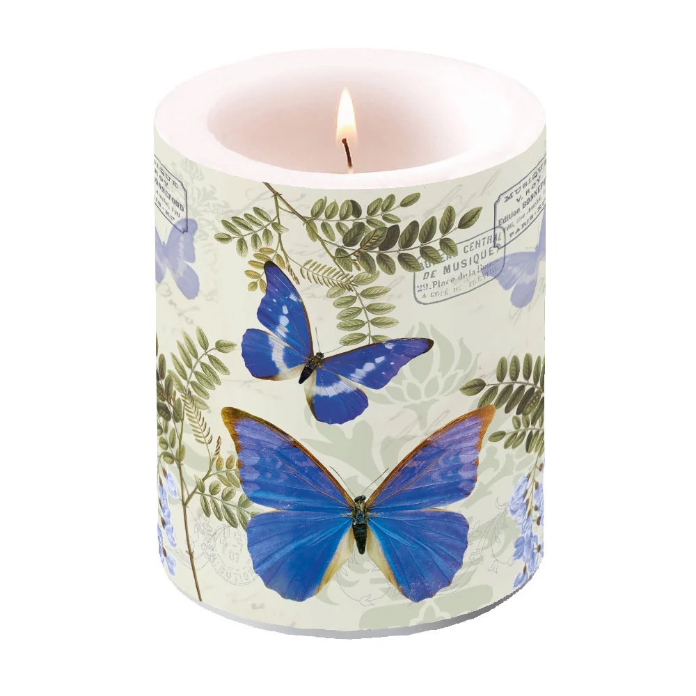 Blue Morpho átvilágítós gyertya nagy