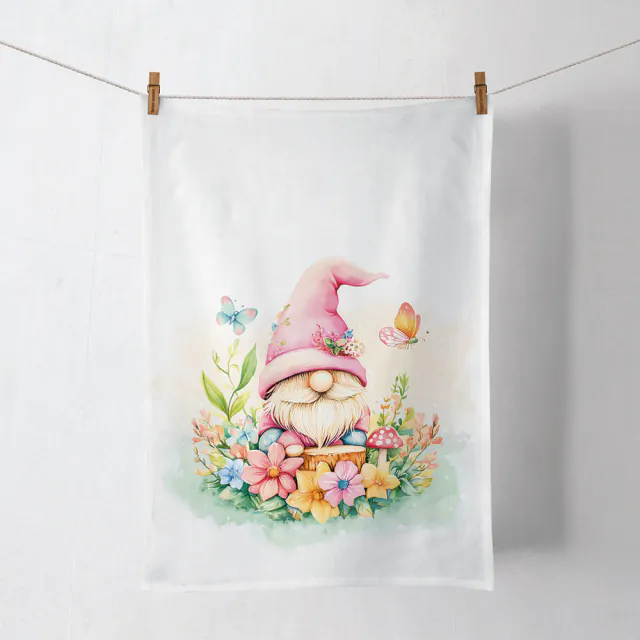 Virágos manó tavaszi konyharuha 50x70 cm 100% pamut