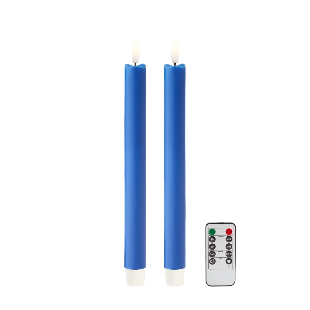 Kék LED gyertyák - 2 db-os készlet
