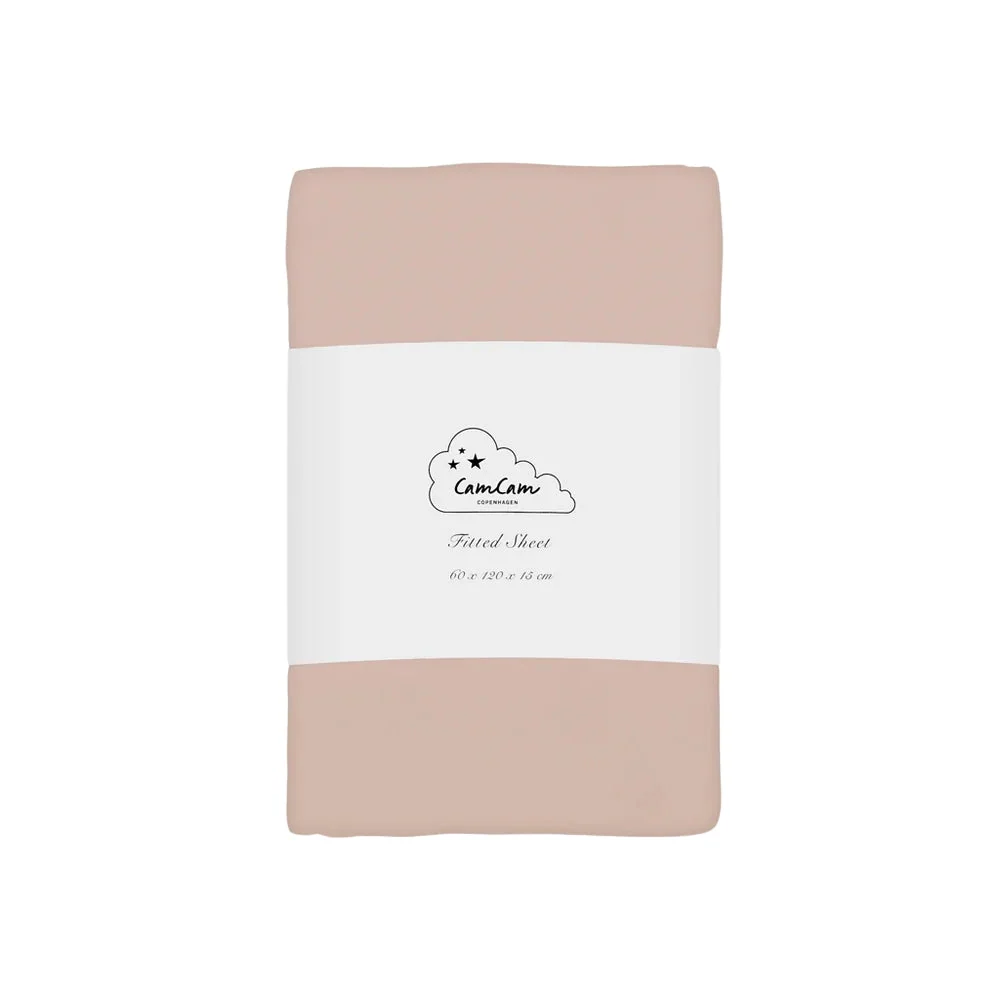 Cam Cam Copenhagen lepedő elasztikus 60x120x15cm GOTS Dusty Rose