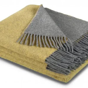 Cashmere ocker-grau pléd