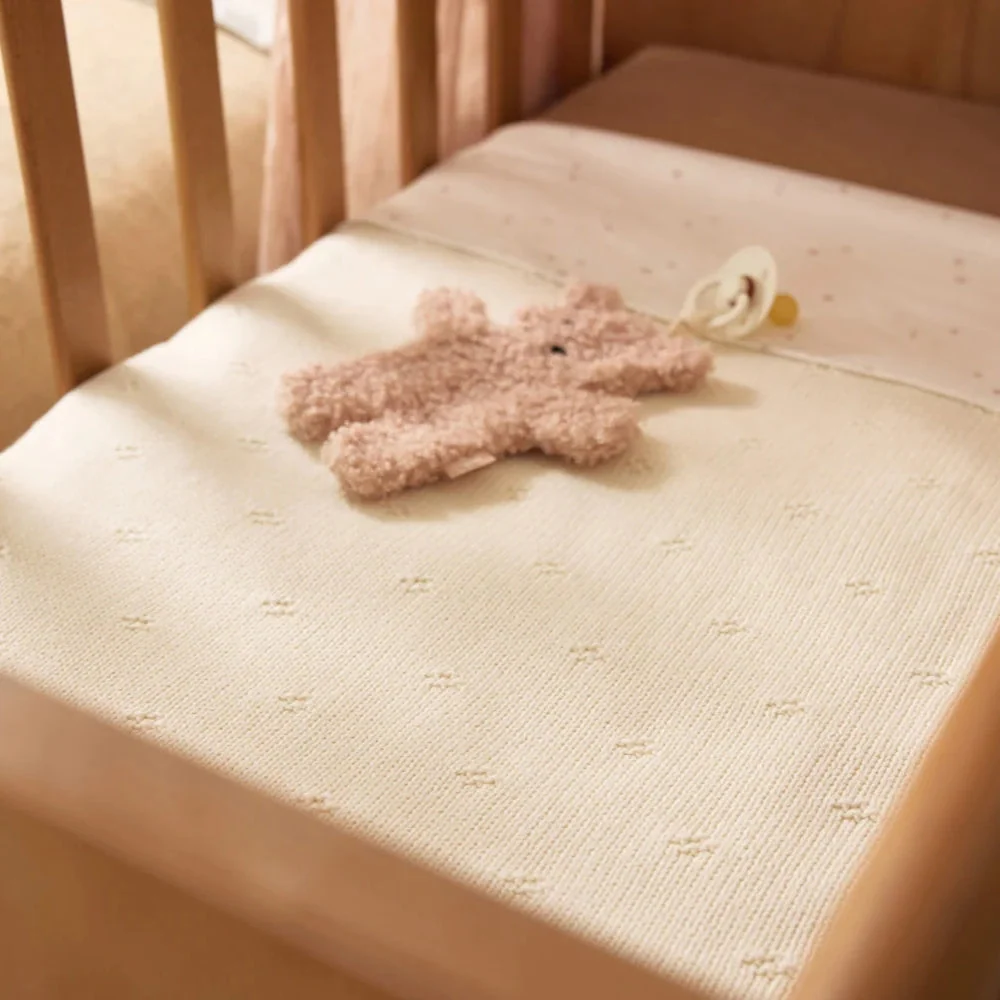 Jollein Baba takaró Cosy Knit Ivory 100 x 75 cm