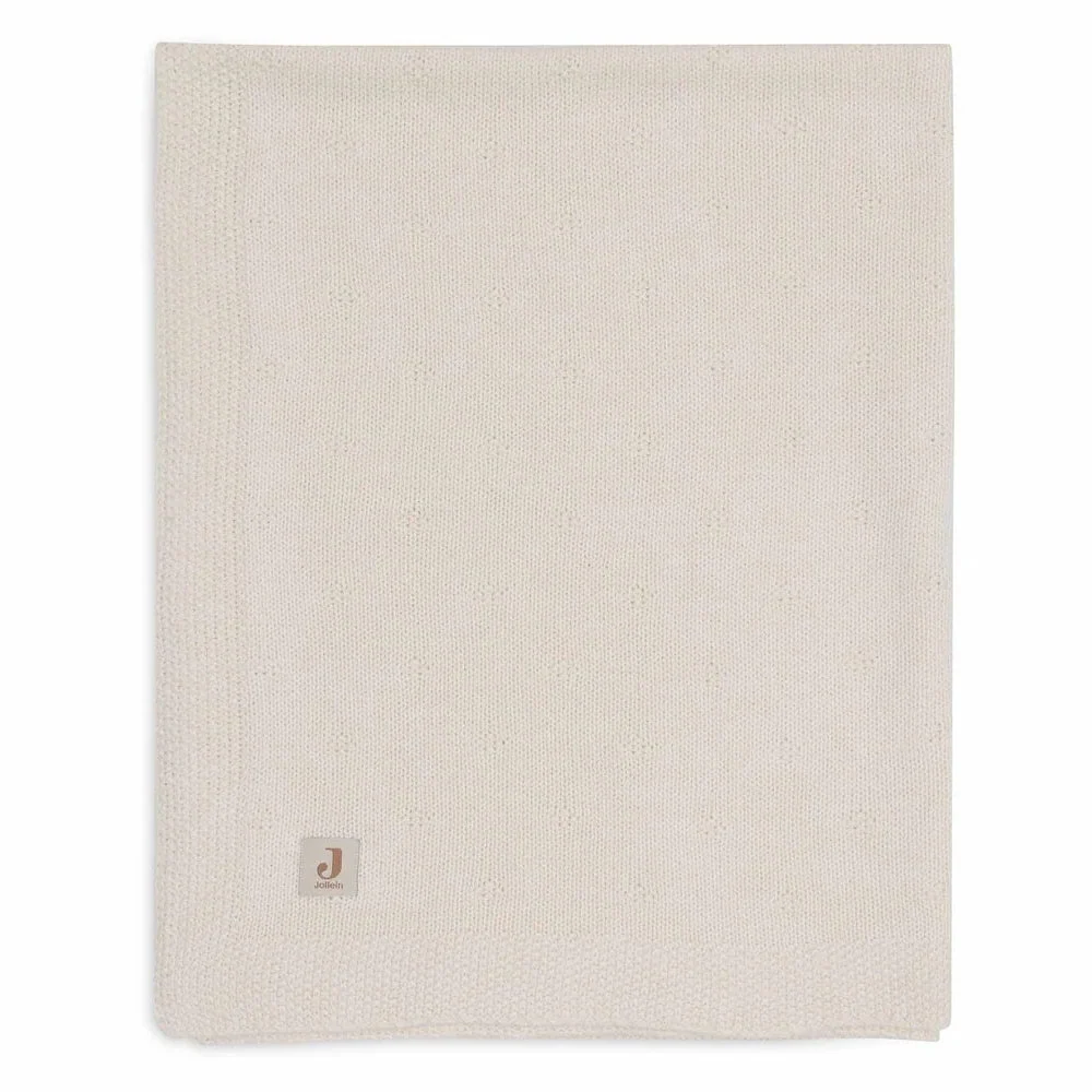 Jollein Baba takaró Cosy Knit Ivory 100 x 75 cm