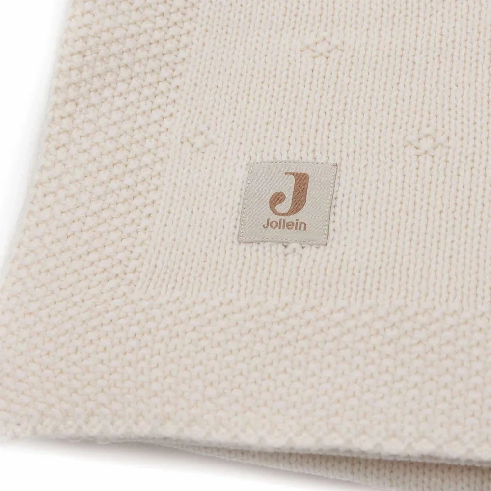 Jollein Baba takaró Cosy Knit Ivory 100 x 75 cm