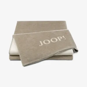Joop! Melange doubleface sand-natur pléd