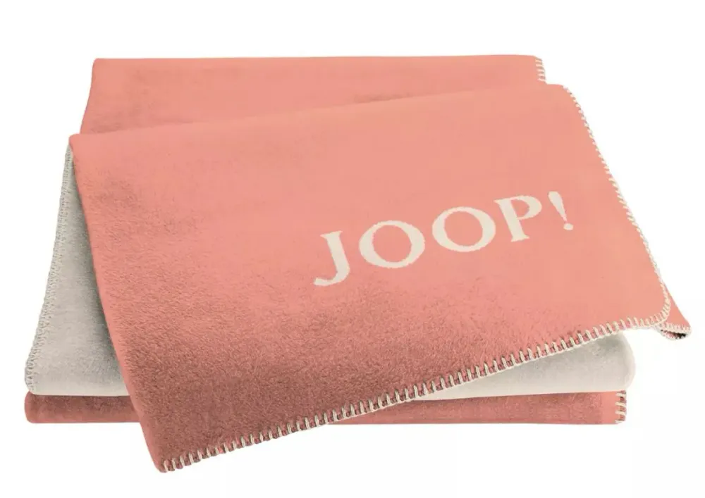 Joop! Uni doubleface orange-natur pléd