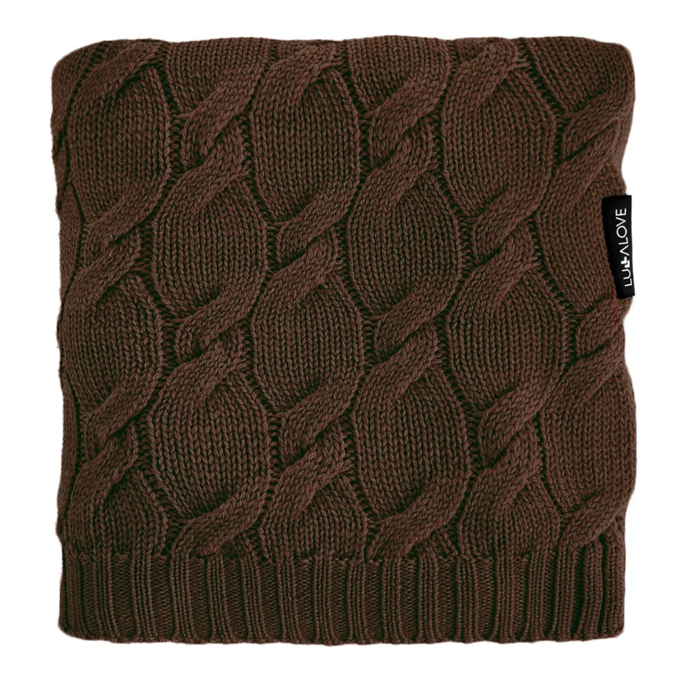 Lullalove Merino gyapjú takaró 80x100 cm Csokoládé