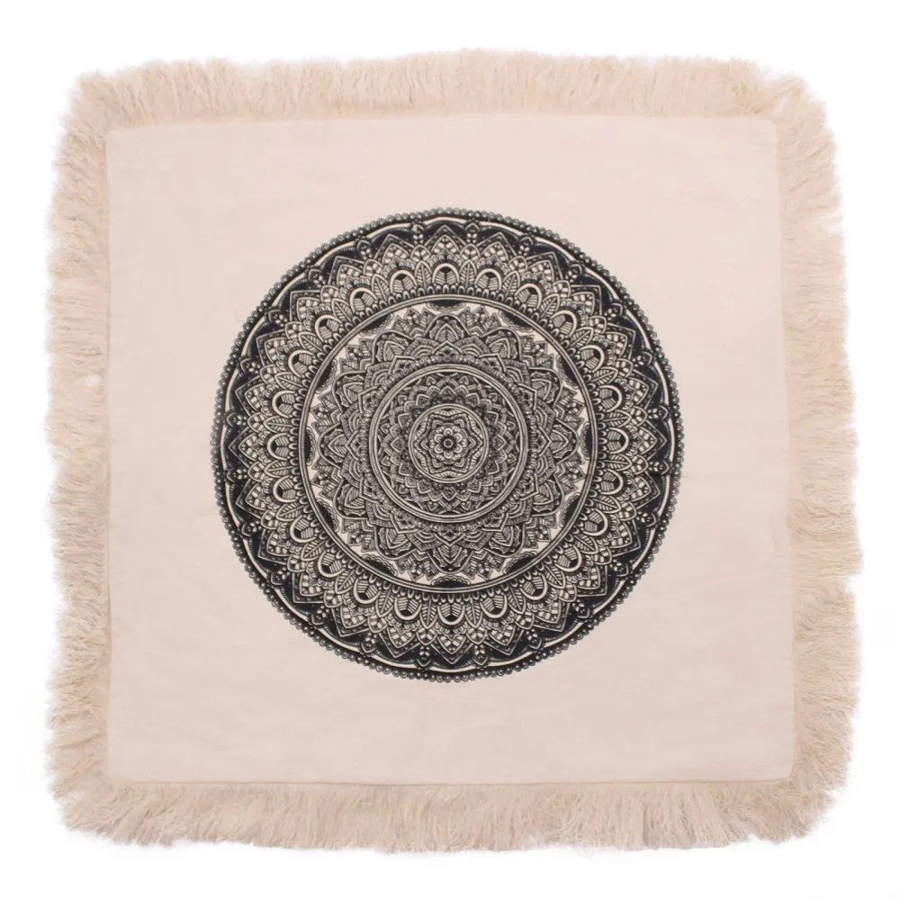 Mandala párna 60x60cm fekete