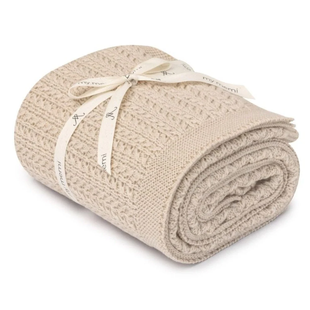 My Memi Wool merinó gyapjú meleg bézs Leaves - prémium kollekció