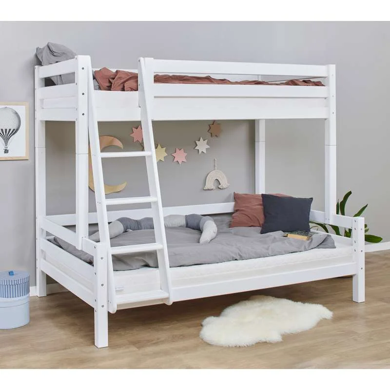 Hoppekids ECO Luxury - Ferde létra Emeletes ágy - Fehér