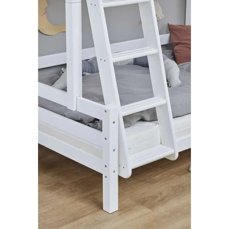 Hoppekids ECO Luxury - Ferde létra Emeletes ágy - Fehér