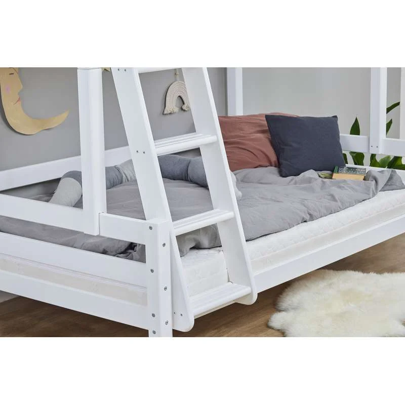 Hoppekids ECO Luxury - Ferde létra Emeletes ágy - Fehér
