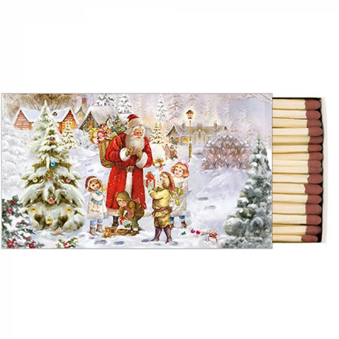 Gyufa Télapós karácsonyi díszdobozban
