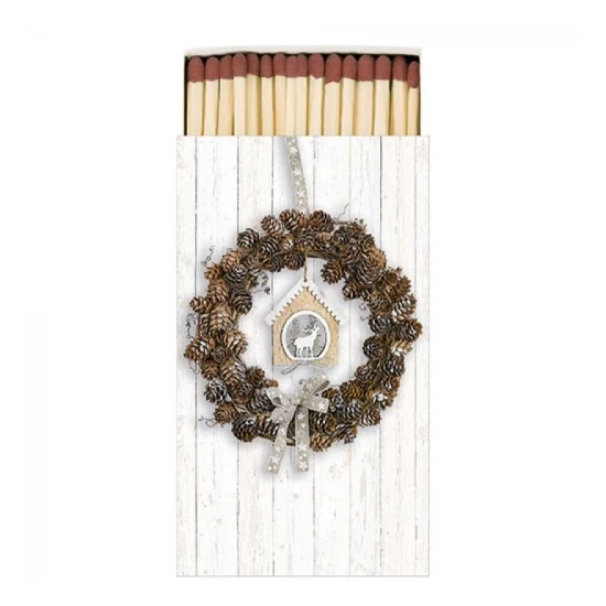Karácsonyi gyufa Pine Cone Wreath