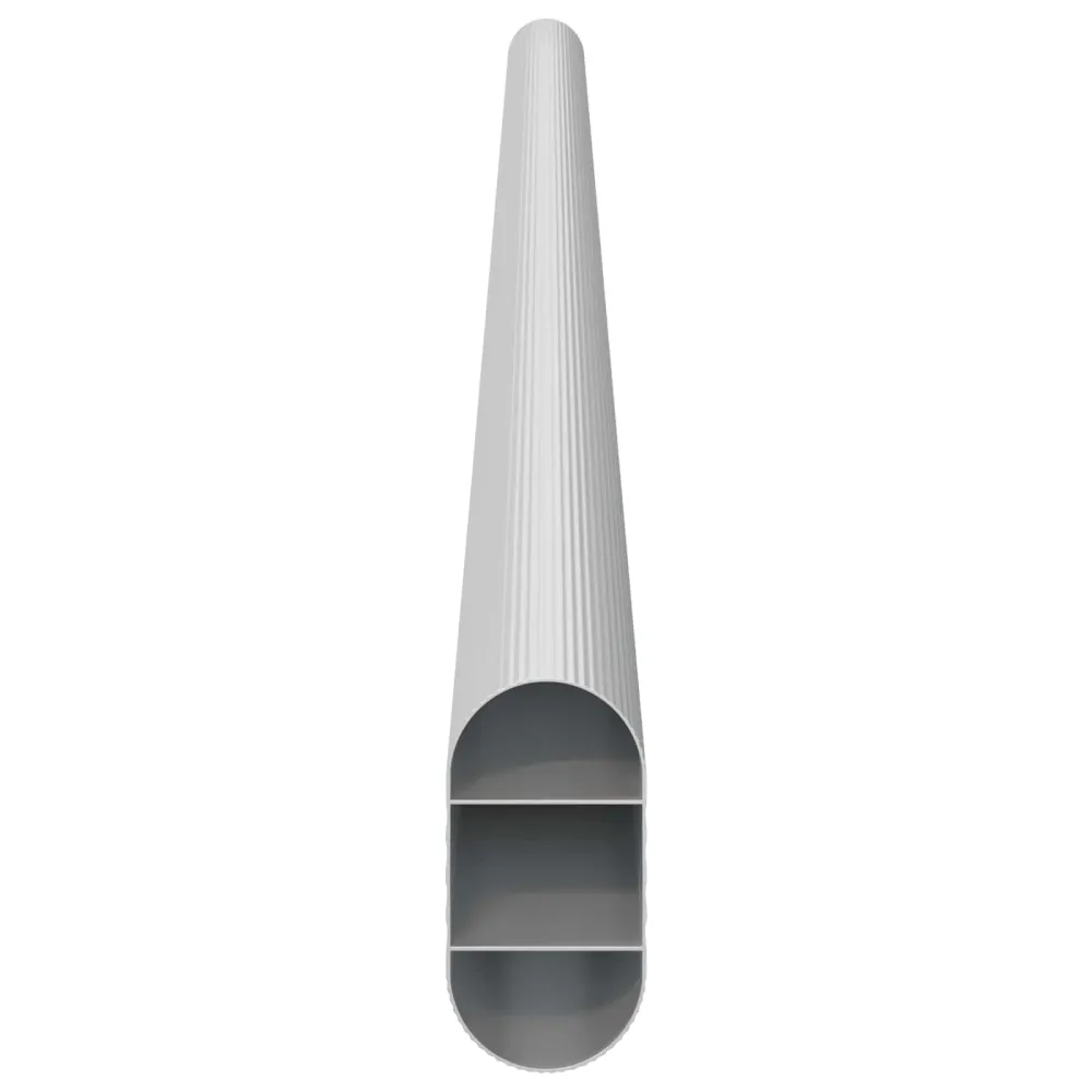 vidaXL Szekrény rúd 2 pcs Ezüst 464 x 15 x 29 mm Alumínium ötvözet
