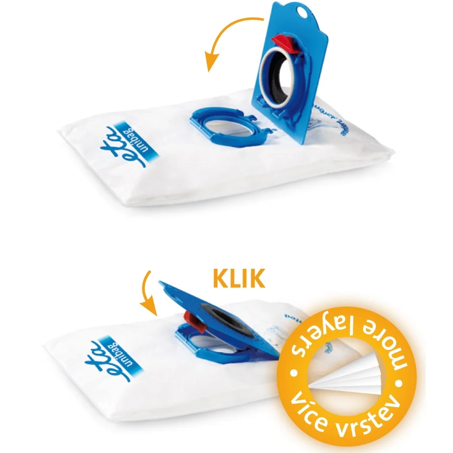 Porzsákok ETA UNIBAG startovací set č. 10 9900 68080 - 1 x adaptér + 2 x sáček 3 l fehér/kék
